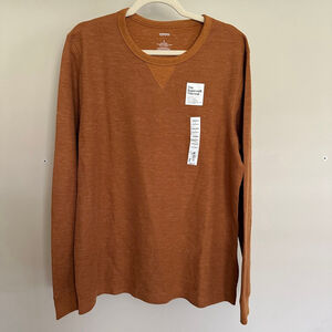 Men's Sonoma Thermal Long Sleeve Shirt Size L Brown